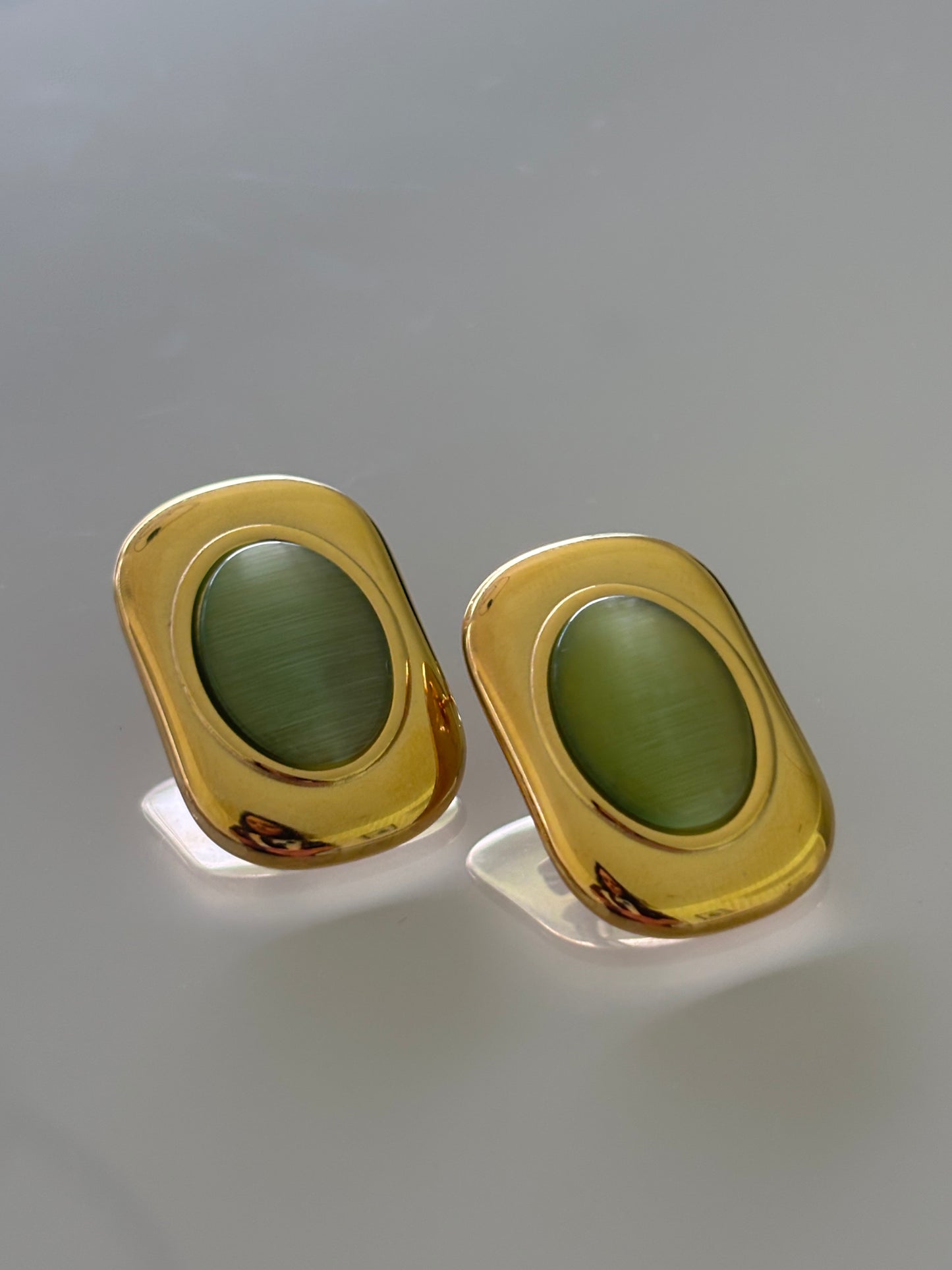 Pendientes Oliva Verde