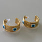 Blue Turco Eye Hoops