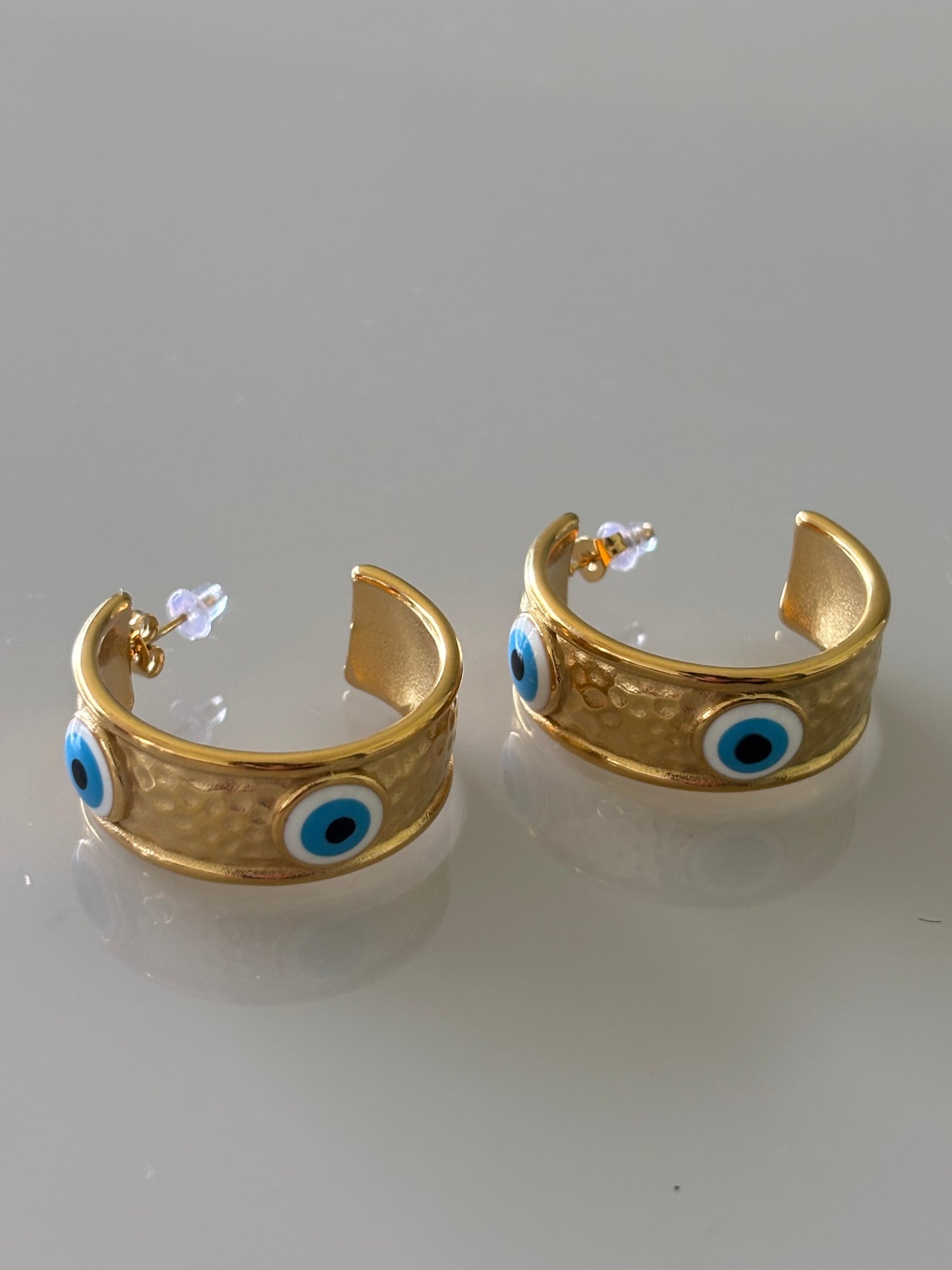 Blue Turco Eye Hoops