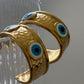 Blue Turco Eye Hoops