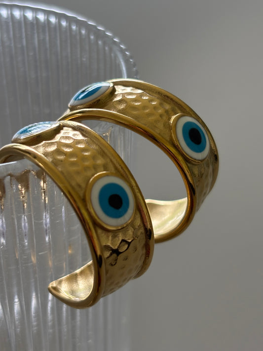 Blue Turco Eye Hoops