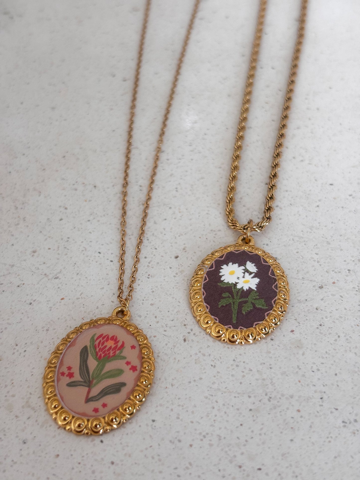 Cadena "Flower Camafeo"