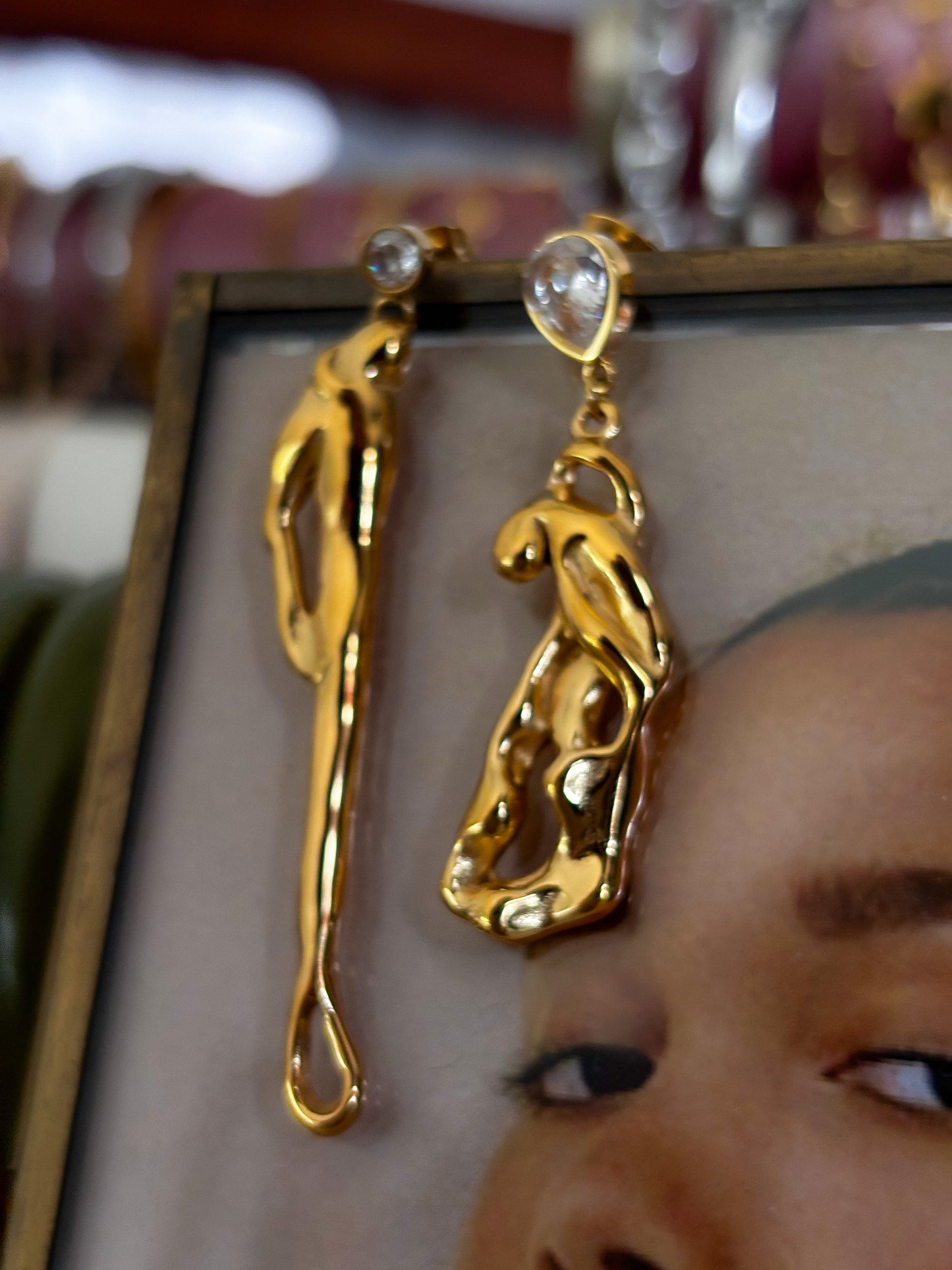 Aretes  Asymmetric Gold