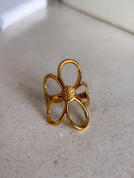 Anillo "Gold Color Flower"