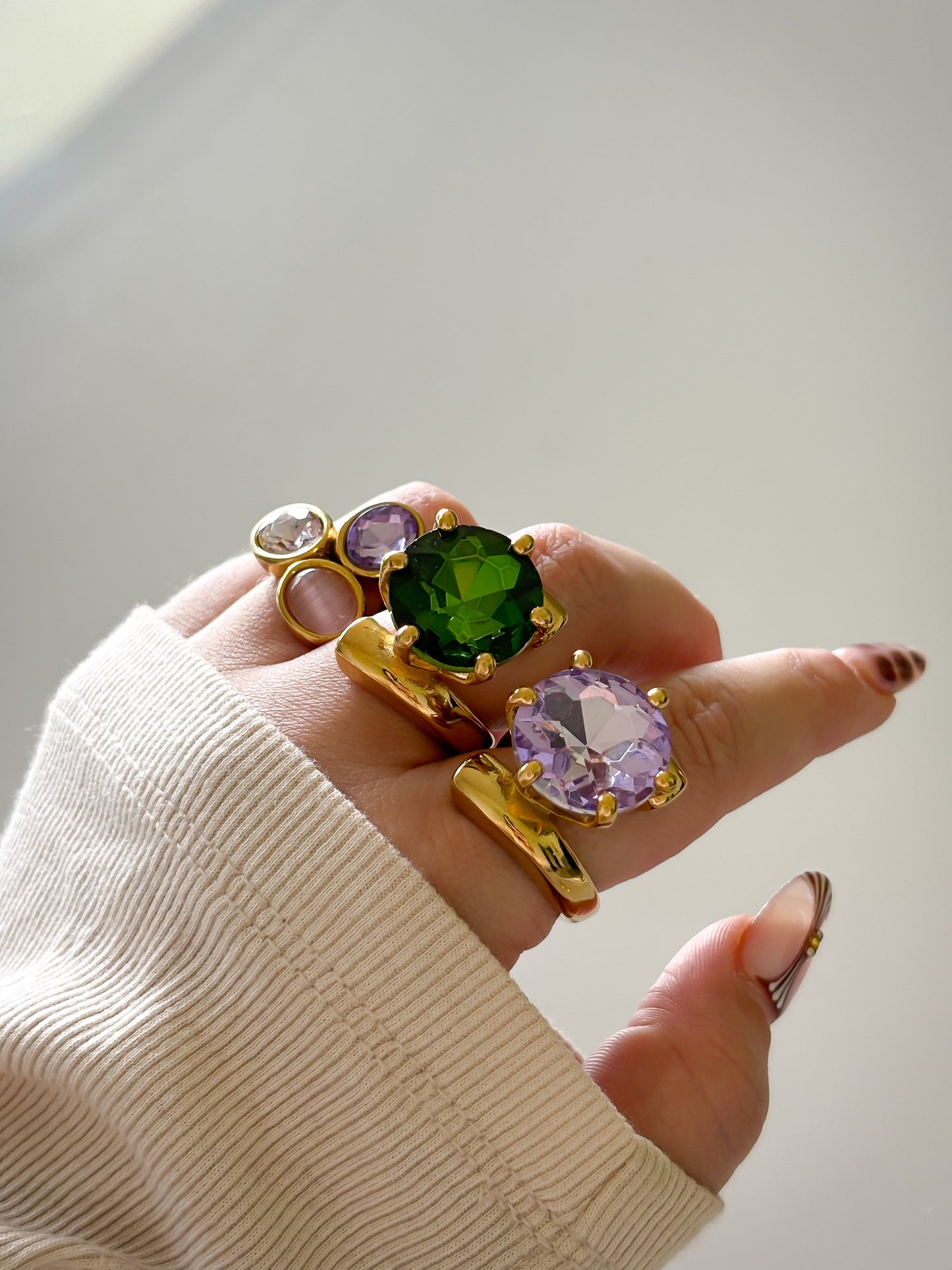 Anillo Big Rose Gem