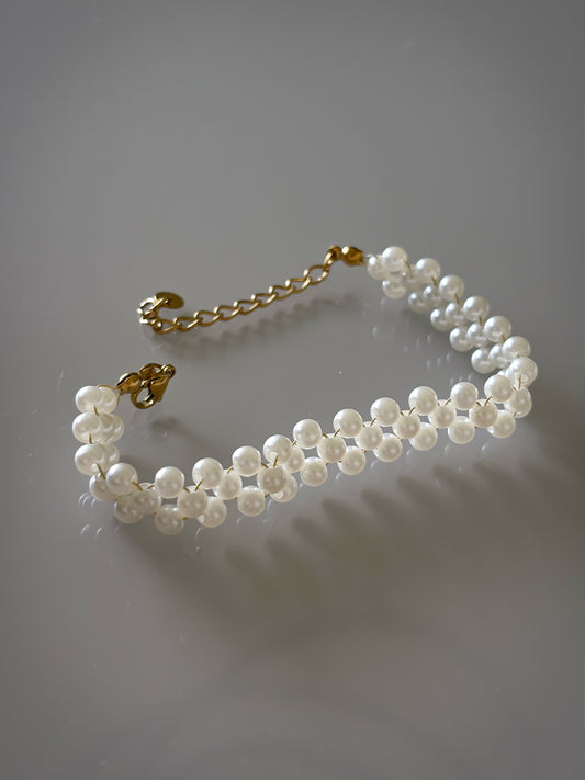 Brazalete White Pearls