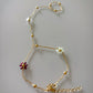 Brazalete con anillo Flowers beads