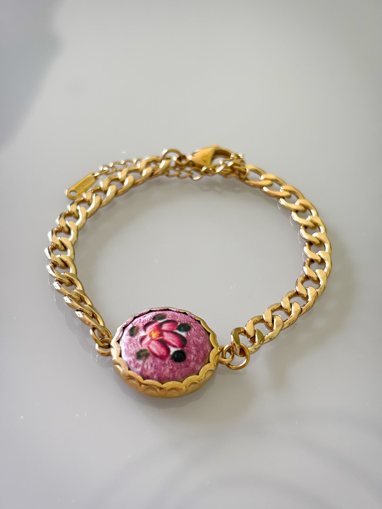 Brazalete Vintage Gold Flower