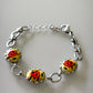 Brazalete Vintage Silver Multi Flowers