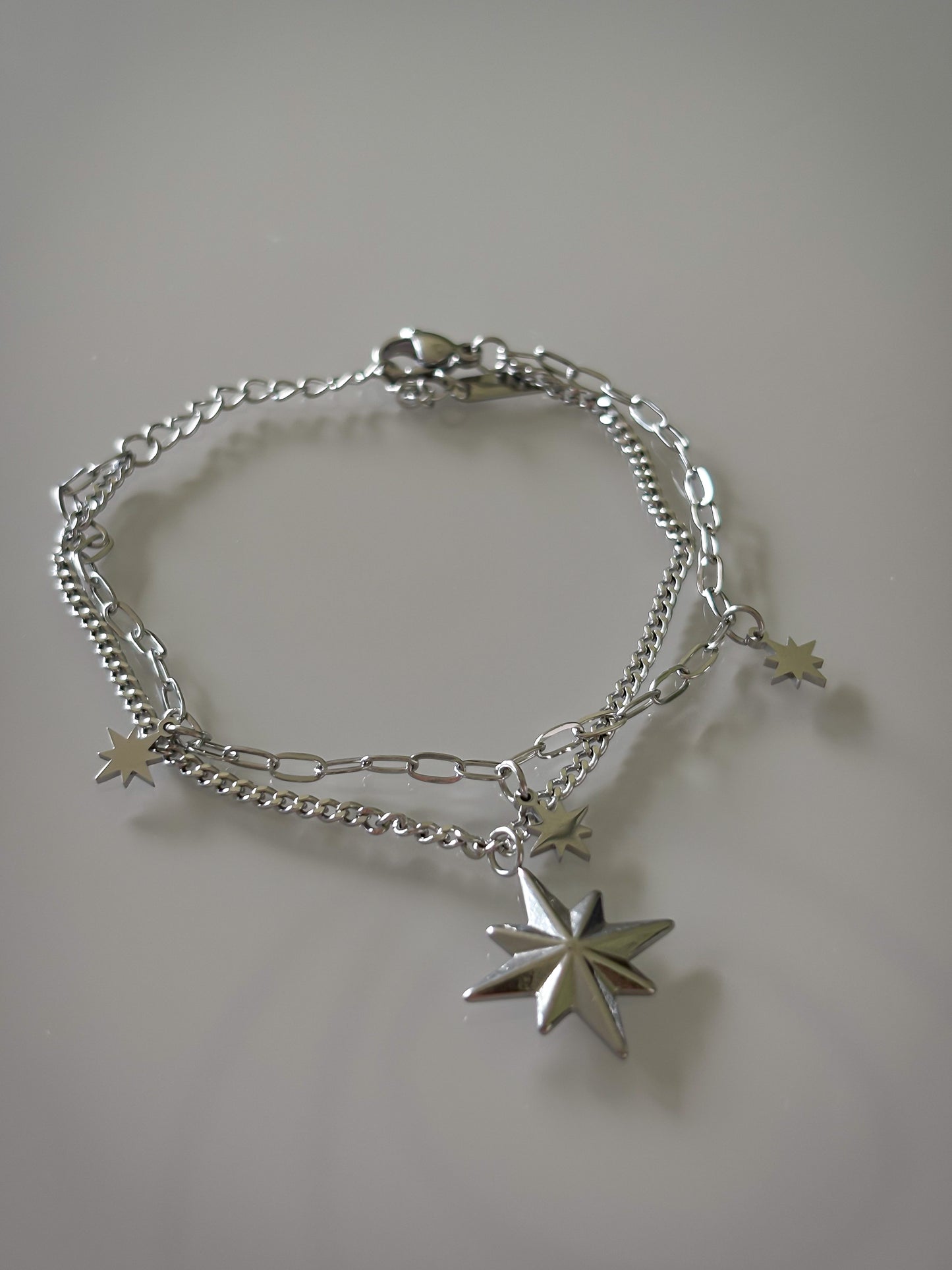 Brazalete Double Destellos Silver
