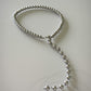 Collar Long Silver Balins