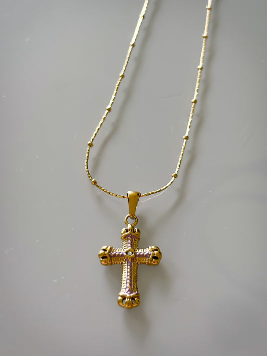 Collar Detailed Cross