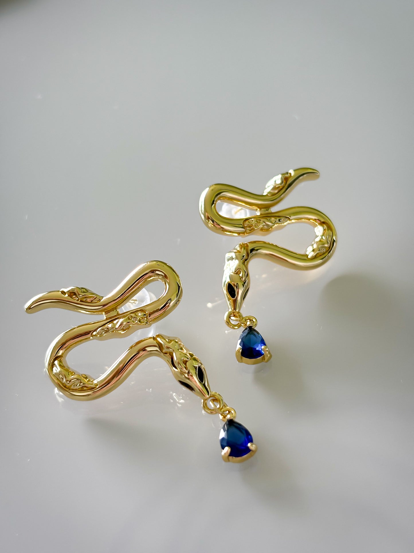 Pendientes Blue Snake