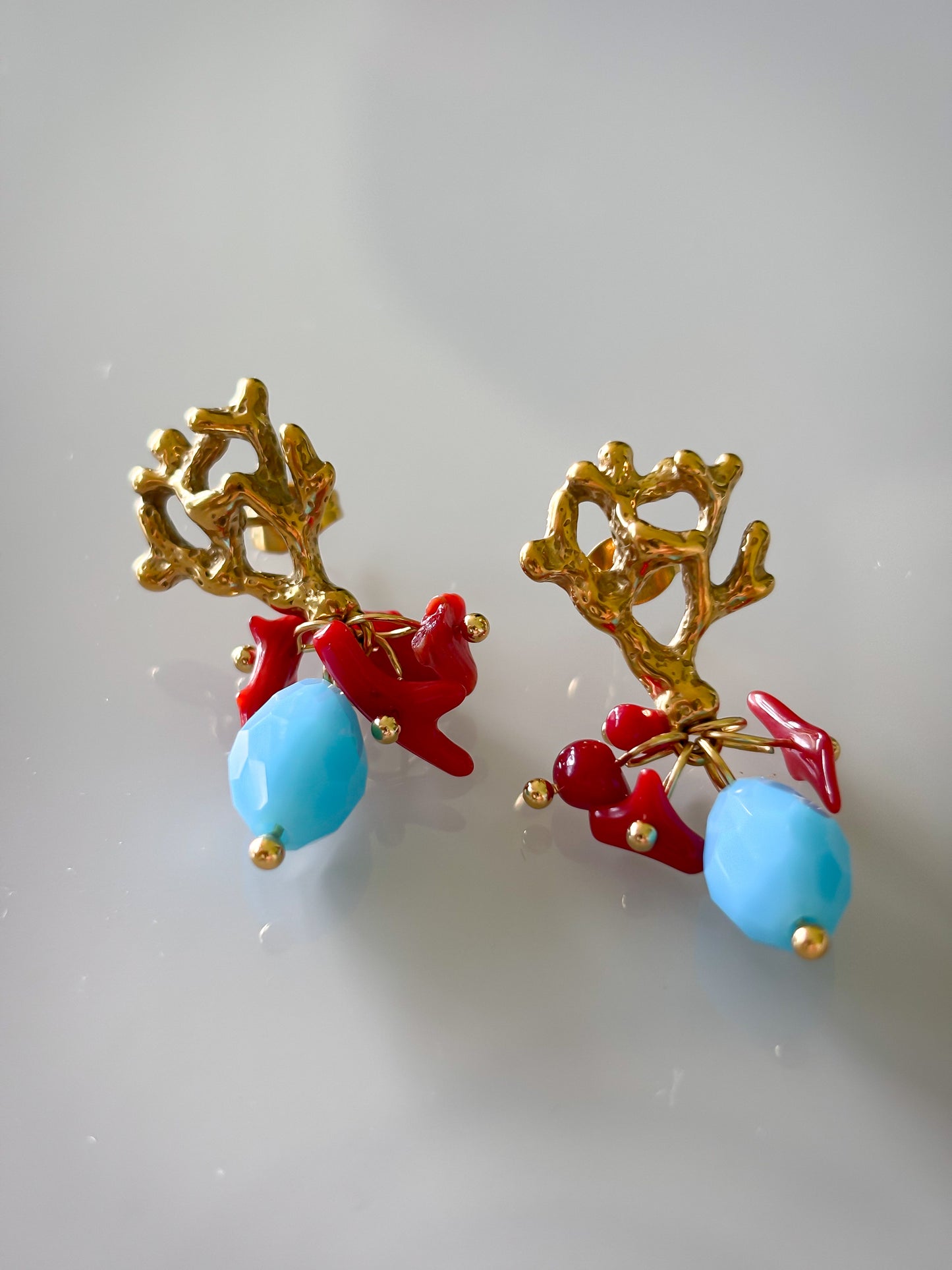 Pendientes Blue Coral