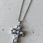 Collar Silver Diamond Cross