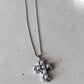 Collar Silver Diamond Cross