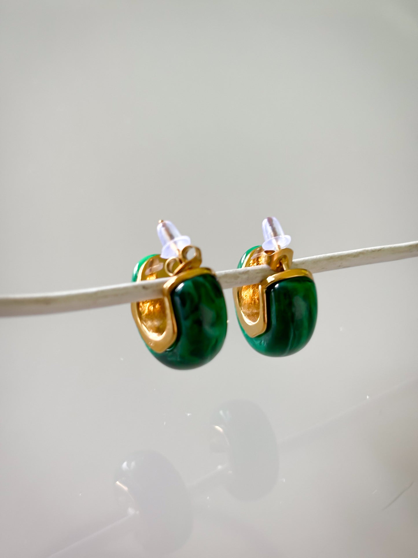 Hoops Mini Chunky Esmeralda