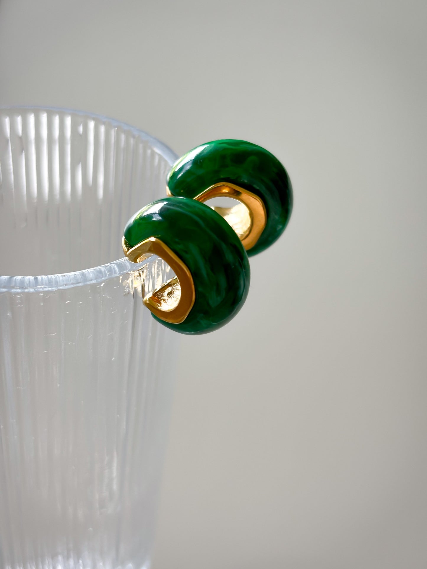 Hoops Mini Chunky Esmeralda