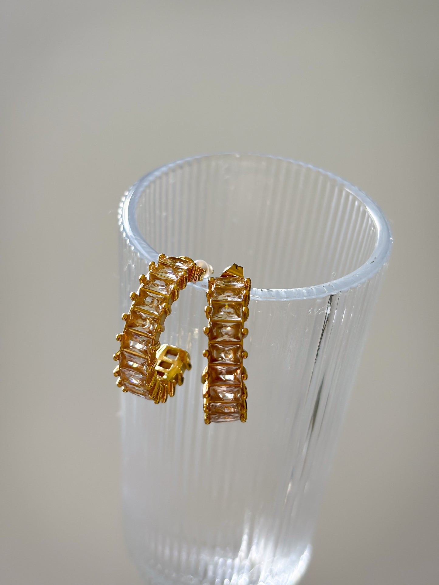 Hoops Gold Diamonds Squares