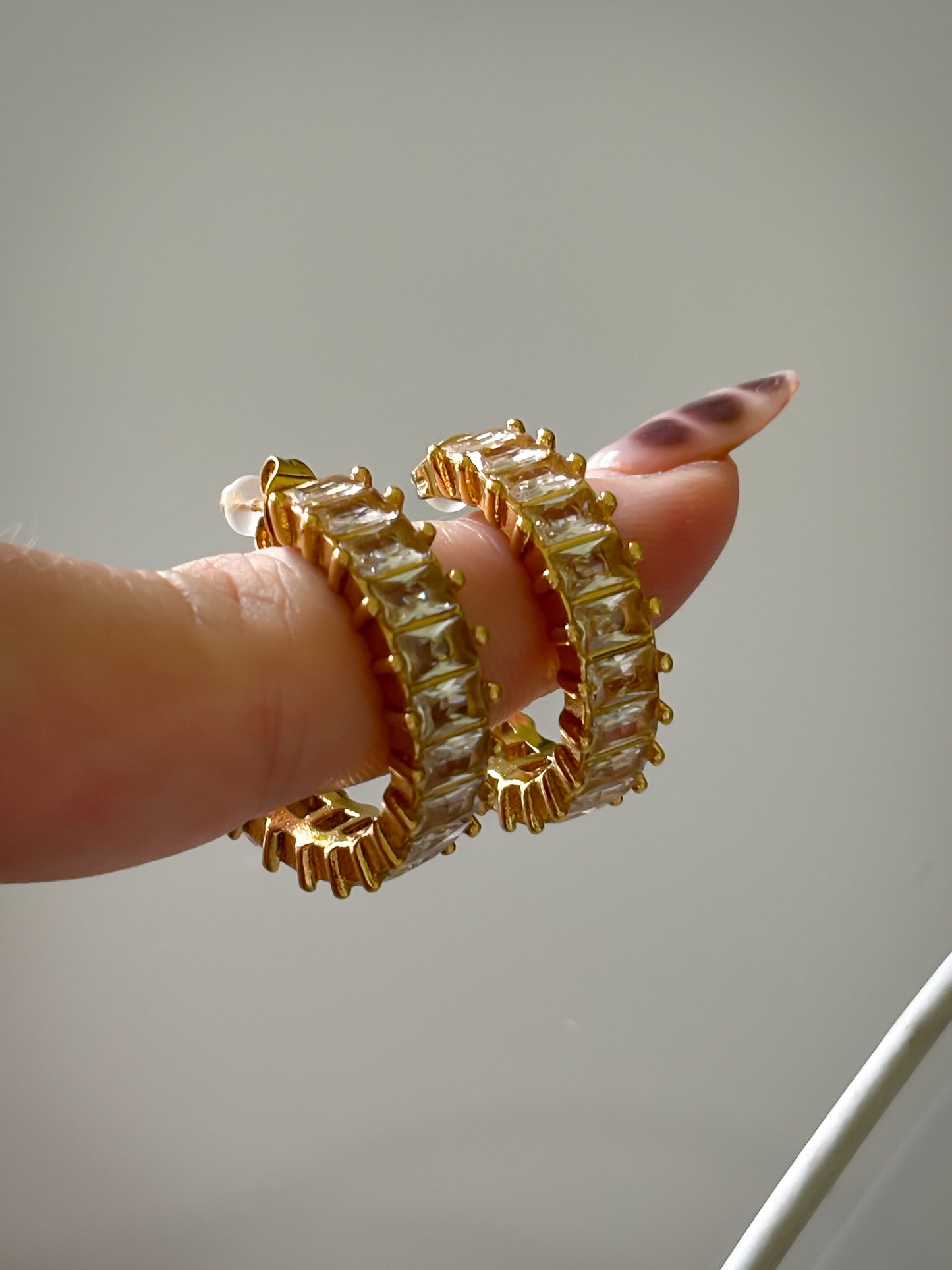 Hoops Gold Diamonds Squares
