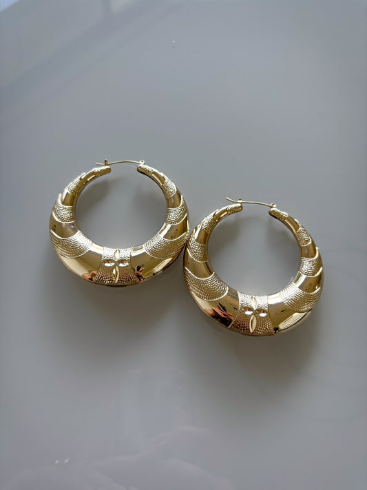 R&b Hoops XL Gold