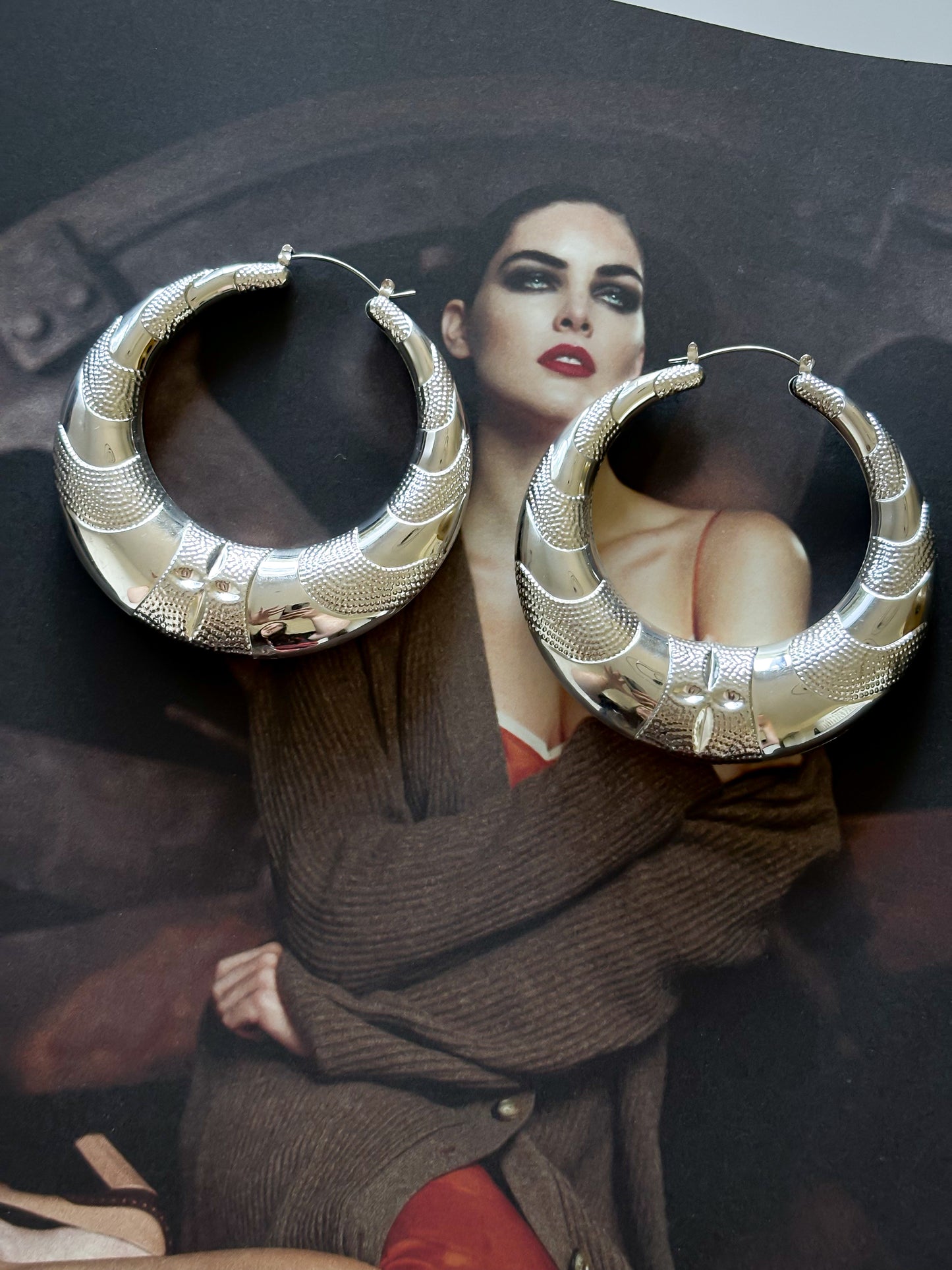 R&b Hoops XL Silver