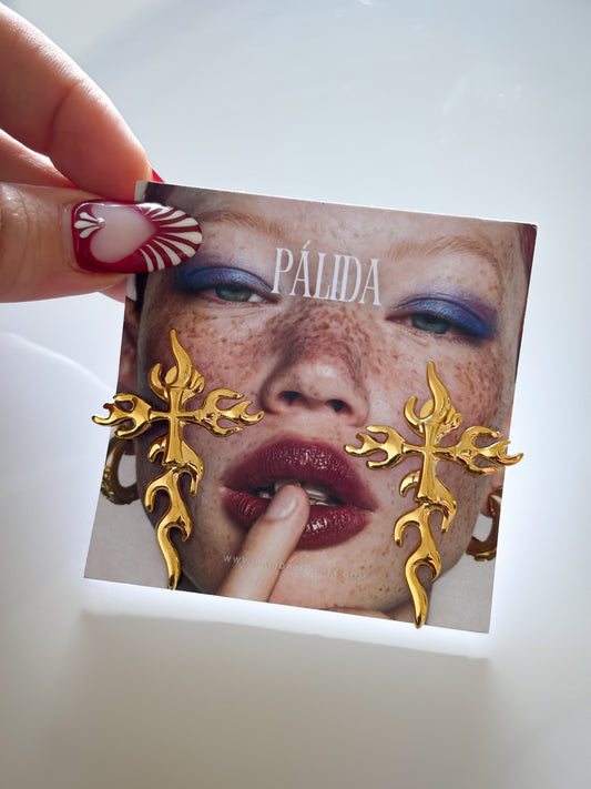 Pendientes Flame Cross