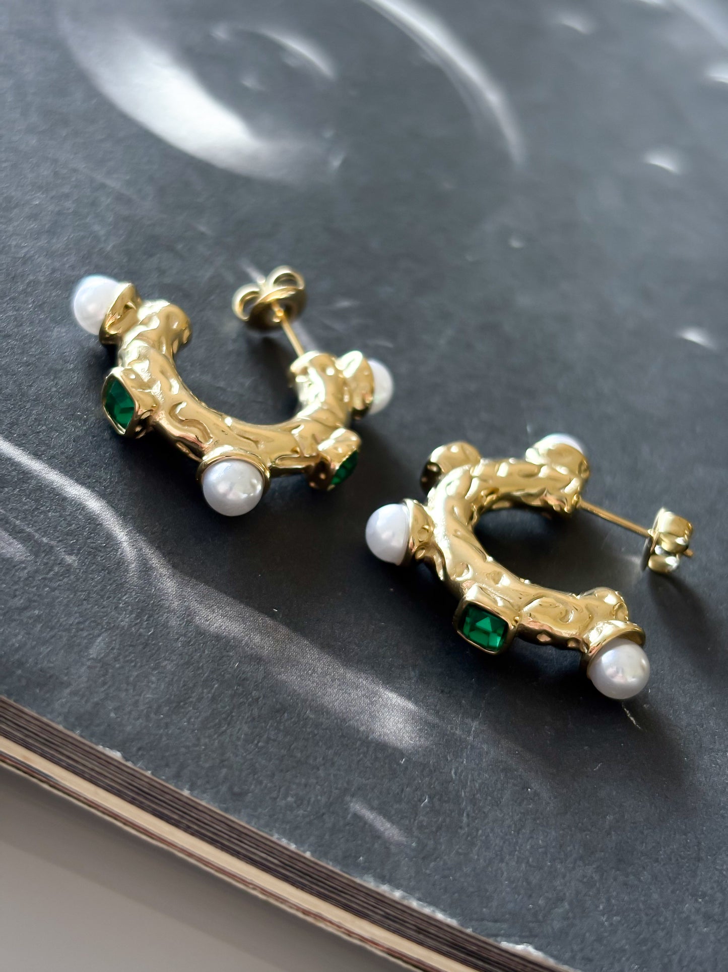 Hoops Pearls and Stones