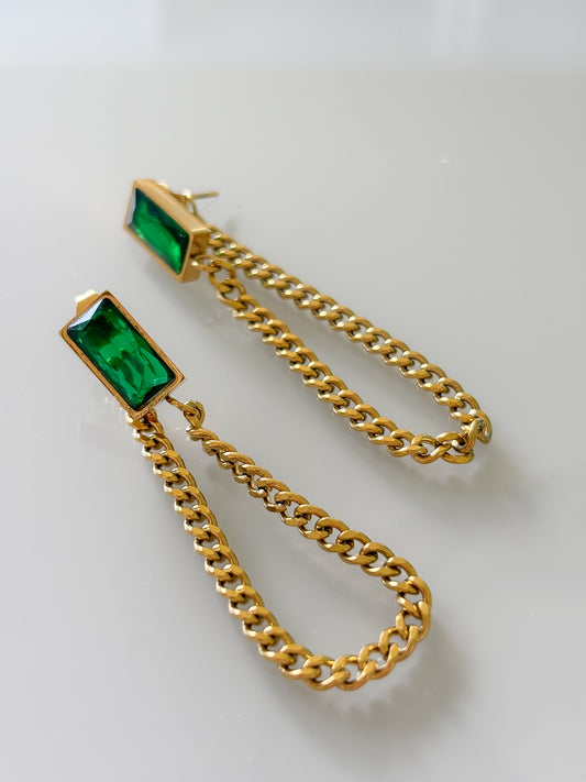 Pendientes green Gema