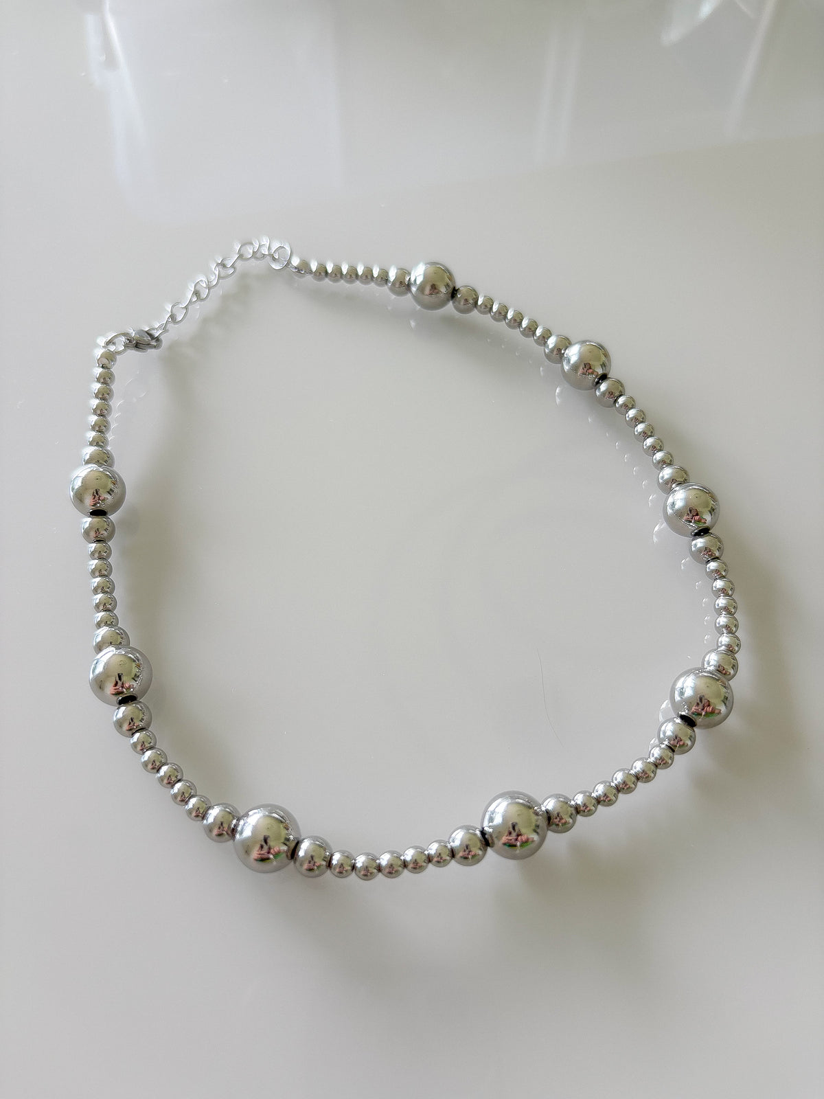 Collar Tipo Gargantilla Balines Silver