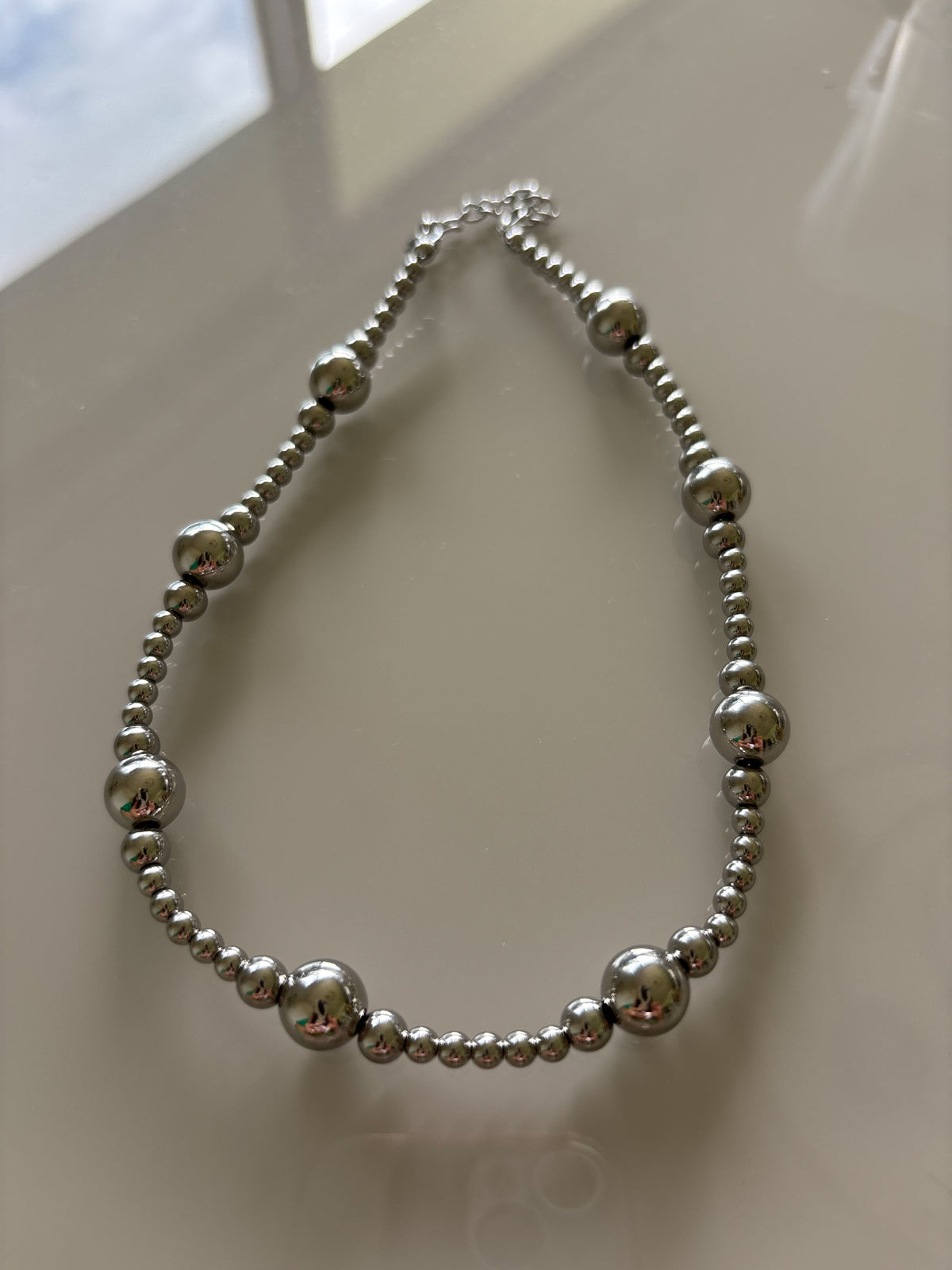 Collar Tipo Gargantilla Balines Silver