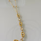 Collar Gold Long Clear diamonds