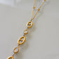Collar Gold Long Clear diamonds