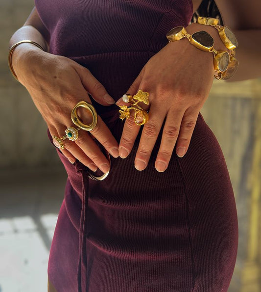 Anillo XO Chunky Maxy Circle Gold