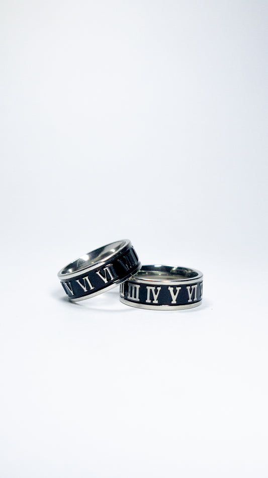 URBAN - Band Ring - Silver Numbers