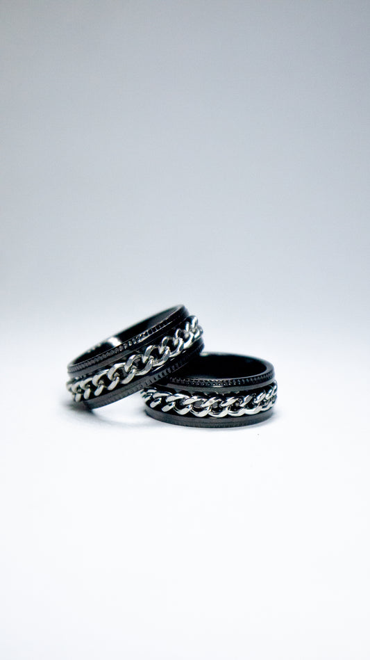 URBAN - Spinner Ring - Black Chain