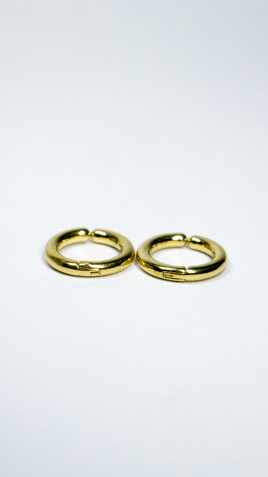 Argollas sin perforación Urban "Medium Gold"