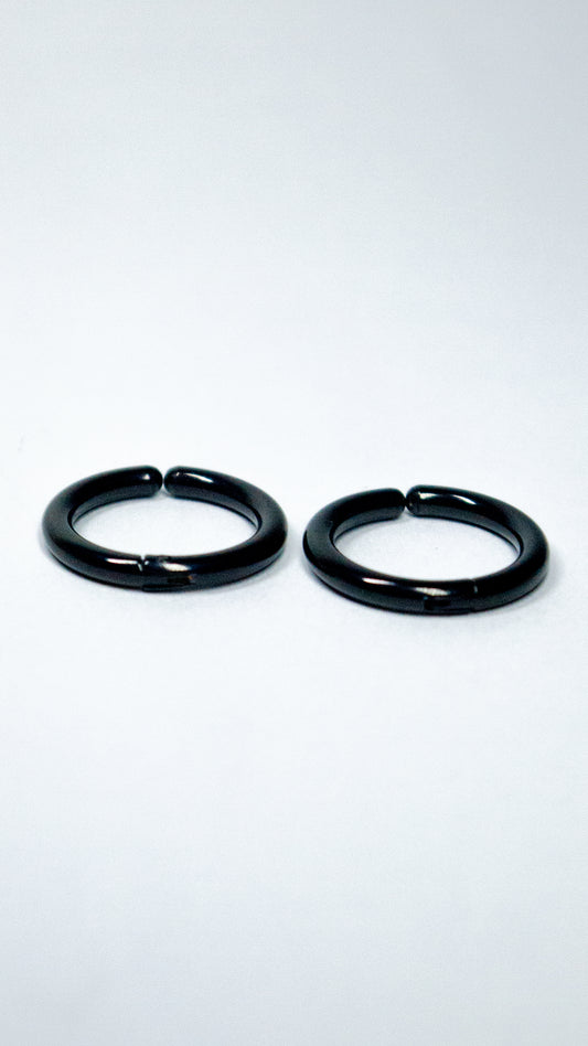 Argollas sin perforación Urban "Large Black"
