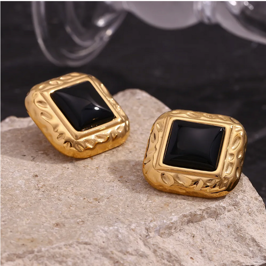 Pendientes Gold Old Money Black