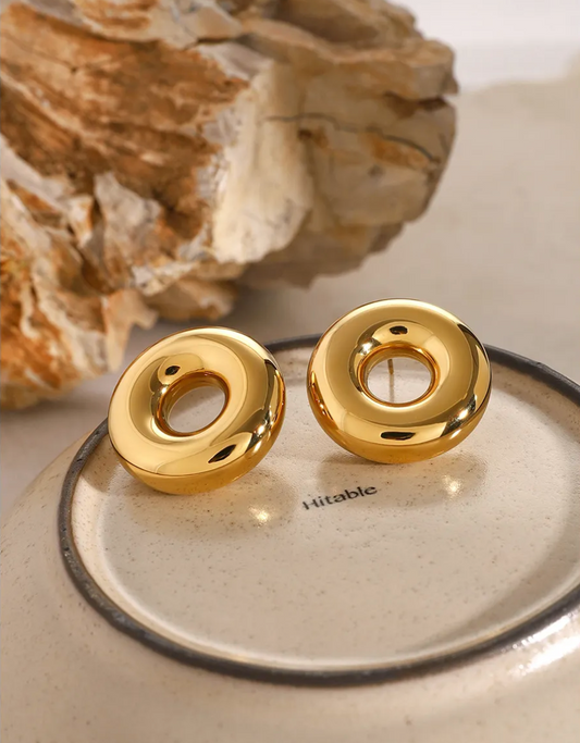 Pendientes Gold Donut