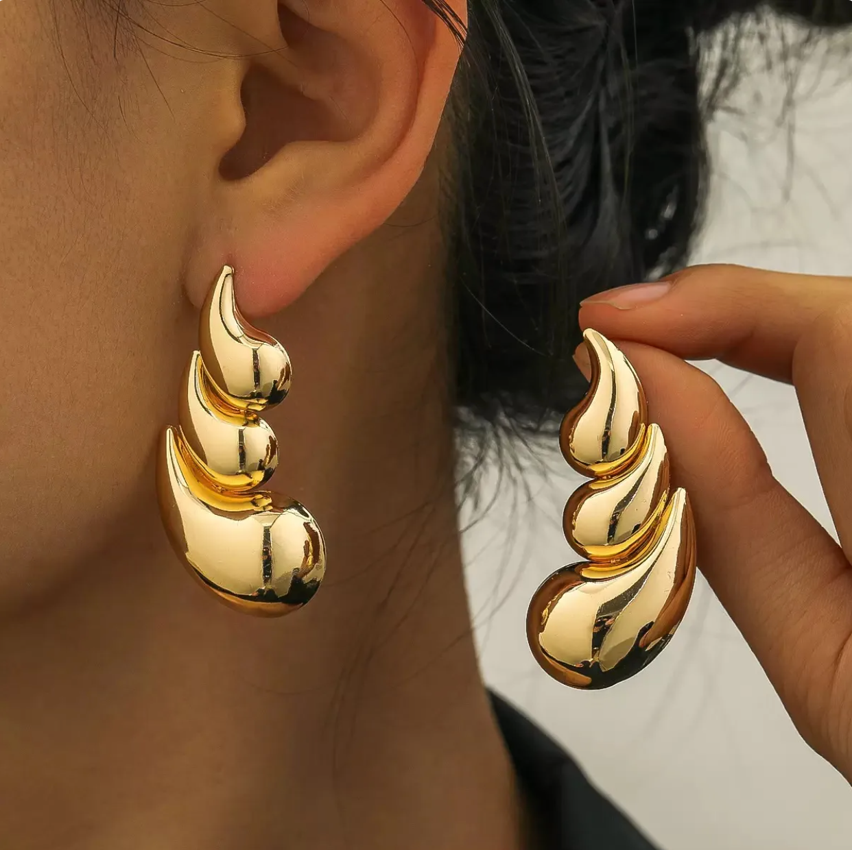 Pendientes Three Goldie drips