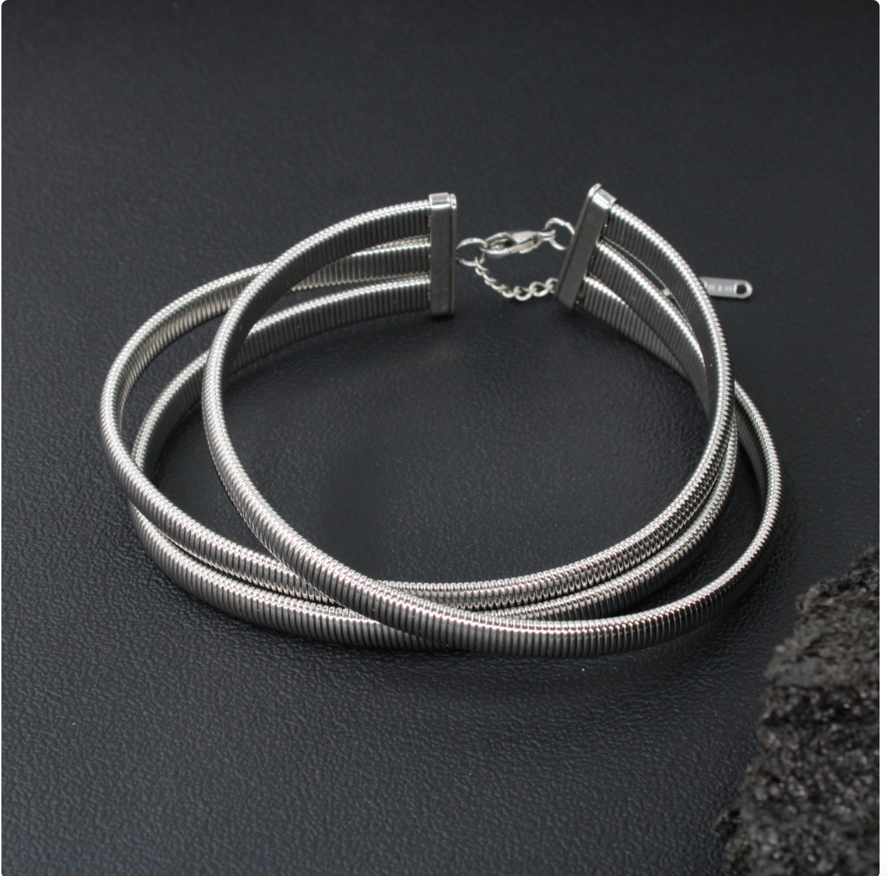 Collar tipo Choker "Triple Chunky"