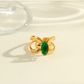 Anillo Ajustable "Green Gema"