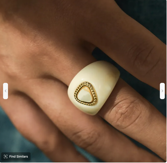 Anillo "Big vainilla Resin"