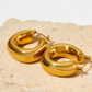 Square Hoops Gold