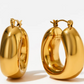 Square Hoops Gold