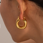 Square Hoops Gold