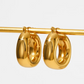 Square Hoops Gold