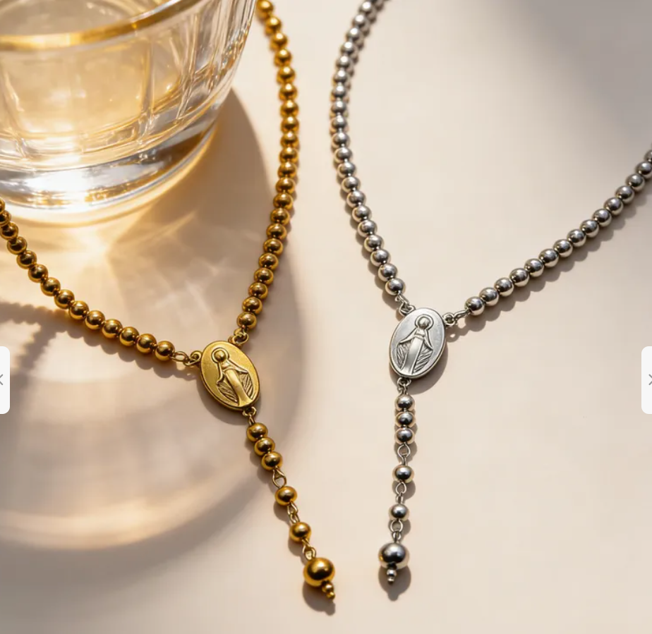 Collar Silver Rosary