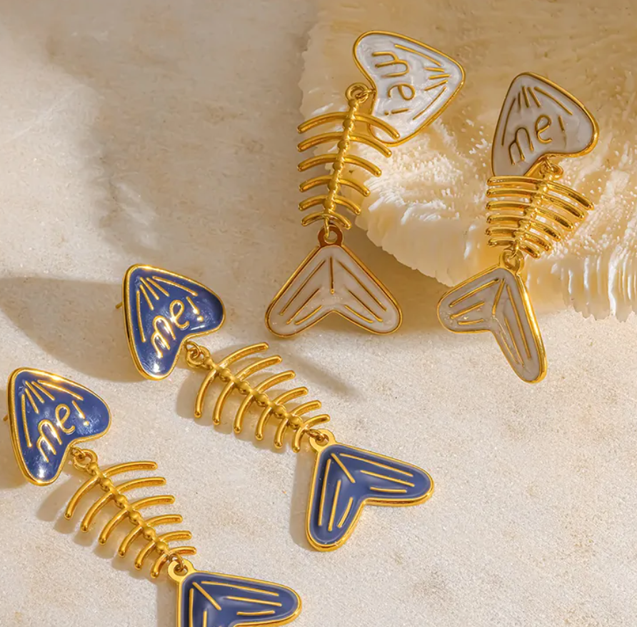 Pendientes Fishy Bones